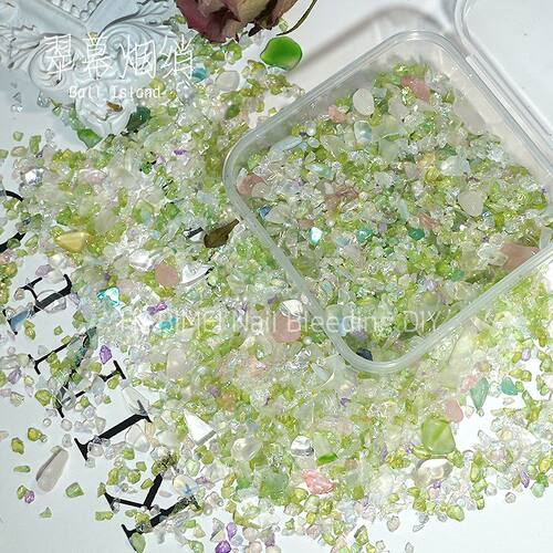 新款碎石风暴创意手工diy不规则矿石碎填充物美甲珍珠装饰配件