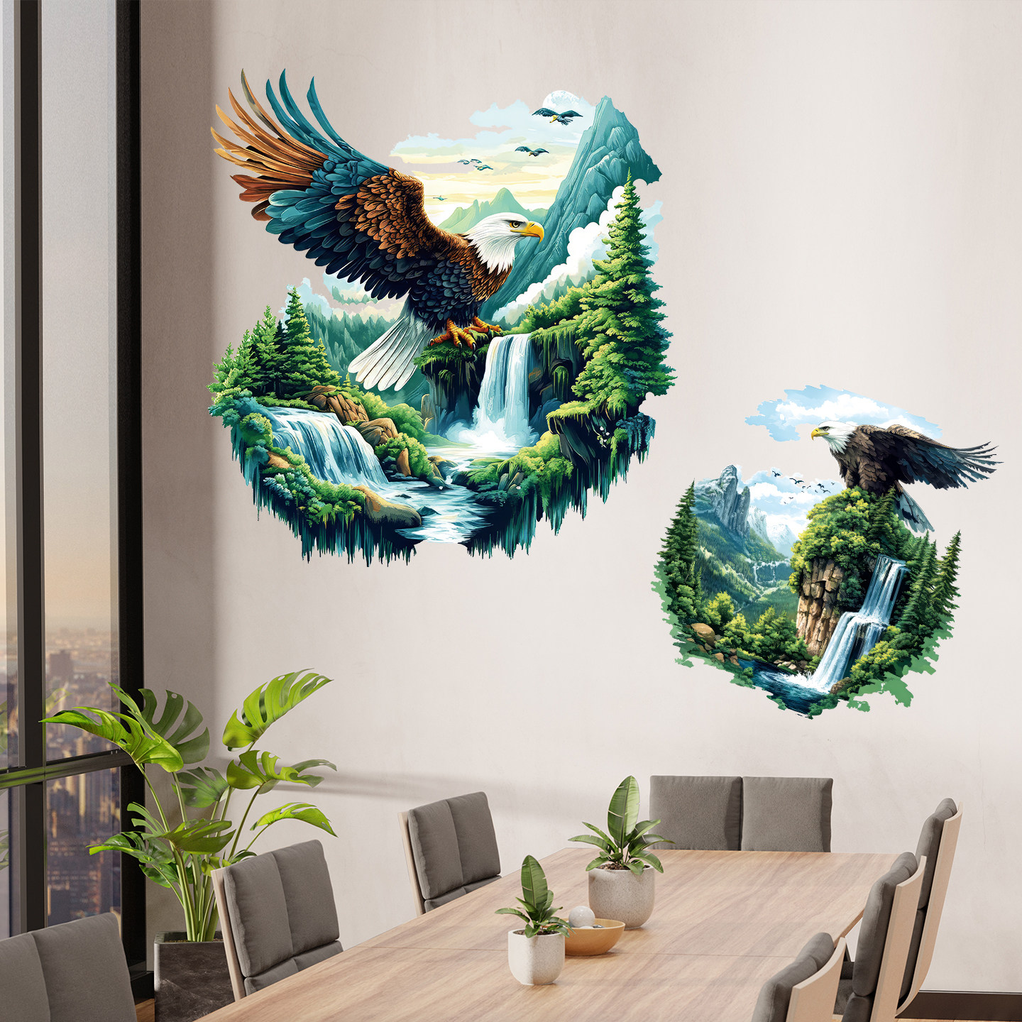 苍鹰老鹰雄鹰展翅贴纸卧室自粘墙贴防水装饰画办公室壁纸墙贴壁画