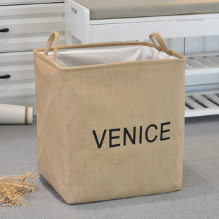 家用布艺收纳筐加厚可折叠脏衣篮北欧棉麻牛仔脏衣物洗衣篓玩具筐