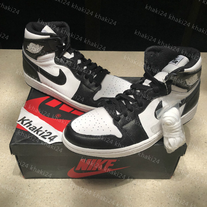 Khaki24 AIR JORDAN I OG High AJ1 黑白 公司貨 九孔 555088-010