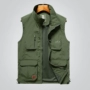 Nhanh chóng khô vest nam mùa thu nhiều túi mỏng phần dụng cụ áo vest thủy triều thương hiệu vest vest thanh niên kích thước lớn áo khoác giản dị - Áo thể thao áo khoác nam sát nách