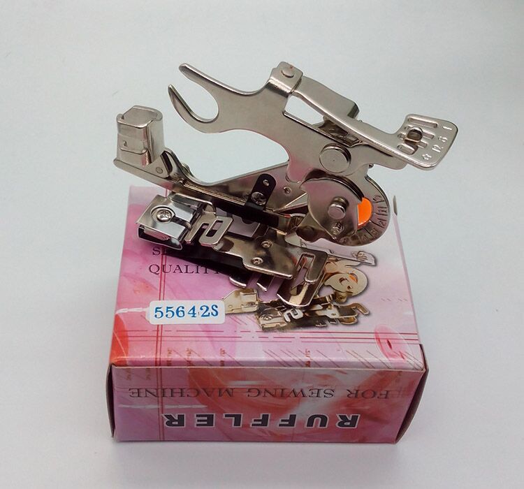 多功能缝纫机厚料打褶终极打褶压脚斜柄款适用于胜家8019老款家用