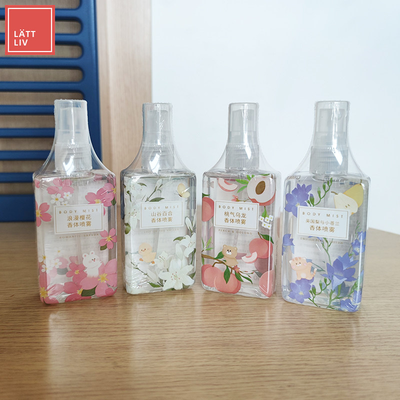 latt liv生活无忧桃气乌龙香体喷雾樱花百合小苍兰清新淡香水走珠
