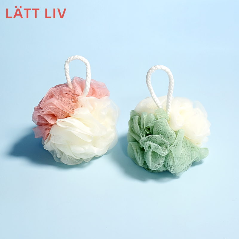 LATTLIV两个装拼色沐浴球超柔软