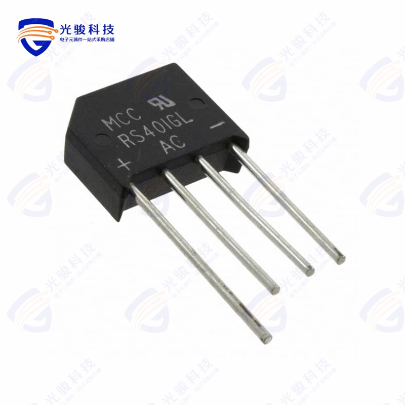 RS401GL-BP《BRIDGE RECT 1PHASE 50V 4A RS-4L》