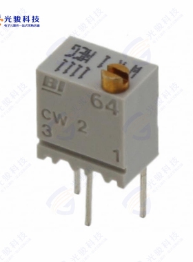 64WR50KLF《TRIMMER 50K OHM 0.25W PC PIN TOP》