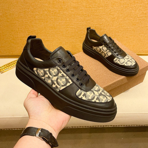 菲家欧货手工鞋男士休闲板鞋经典高端黑武士潮男休闲鞋真皮运动鞋