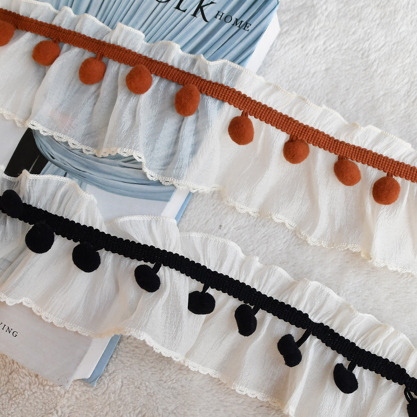 天河花边新款菩提果数码鲜花透光法式亚麻窗帘侧边装饰边辅料纱帘,居家布艺,花边/蕾丝,淘宝优惠券,粉丝福利购,淘宝优惠卷