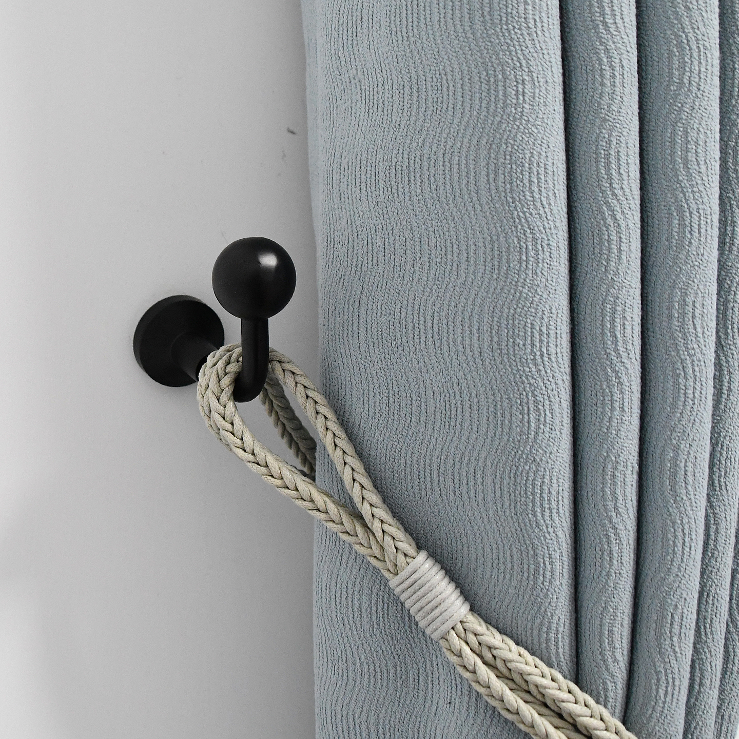 天河花边窗帘挂钩墙钩大圆头弯钩