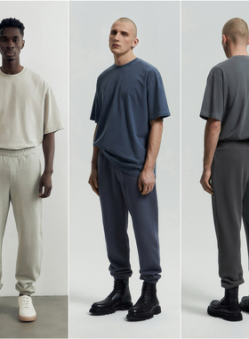 外贸原单LIM*E 1679-401多色男春夏纯棉休闲慢跑裤束脚裤1679-401