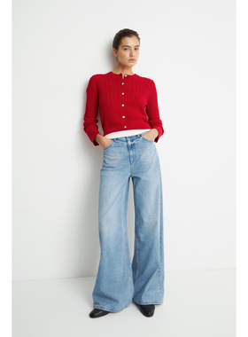 外贸原单LIM*E美式复古高腰直筒宽松显瘦百搭阔腿牛仔裤 B8 2263