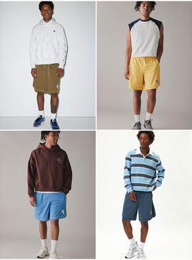 外贸原单UO Sta*ndard Cloth弹力橡筋腰网眼篮球短裤足球中长男女