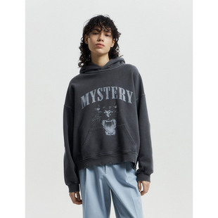 401 抽象老虎头0861 1745 E垃圾摇滚风复古卫衣连帽衫 外贸原单LIM