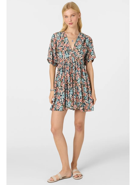 外贸原单O'Ne*illROSEMARYTERRECE V领甜美气质碎花短袖连衣裙D5