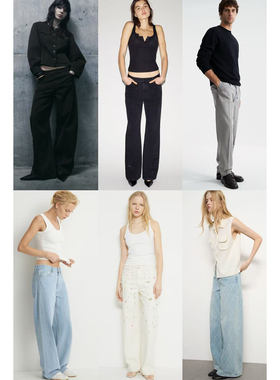 外贸原单LIM*E极简风经典小众直筒宽松阔腿牛仔裤多款 D9 2270