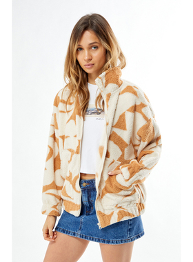 外贸原单Bil*labong秋意裁剪全拉链外套超糯泰迪熊羊羔绒 C1 1915