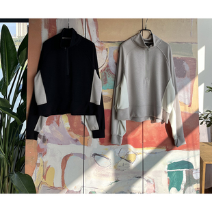 巨弹力舒爽半拉链套头卫衣外套 超丝滑轻柔透气 外贸原单Dan skin