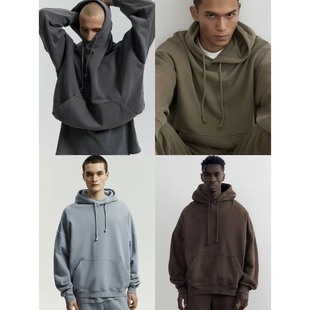 E男款 401 成衣染色法国毛圈布连帽衫 0950 1689 五色 外贸原单LIM