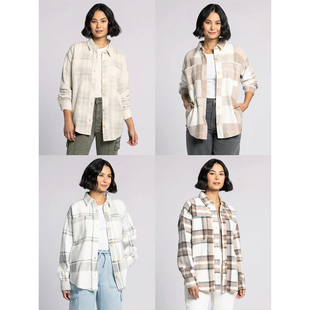 外套 1886 ead&Supply复古松弛感格纹法兰绒衬衫 外贸原单Thr