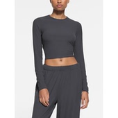 卡戴珊SKI 1826 T恤 MS莫代尔上衣柔软大弹力修身 舒适圆领休闲长袖