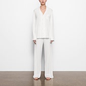 卡戴珊SKI MS莫代尔柔软大弹力舒适休闲白色家居服睡衣套装 1823