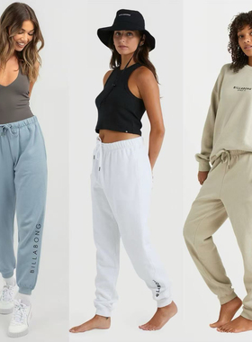 外贸原单Bil*labong经典字母休闲加绒宽松束脚运动裤 多款 1593