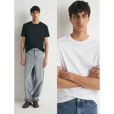 男款全棉光滑面基础款T恤