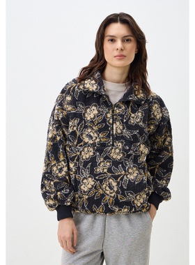 外贸原单Bil*labong年代花野暖绒半拉链泰迪熊羊羔绒外套 A4 1892