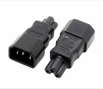 电源转接头 IEC320-C14转C5 品字公插头转梅花母插头 WA-0004