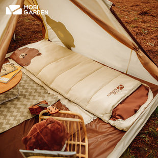 Line friends, портативный спальный мешок для кемпинга, увеличенная толщина