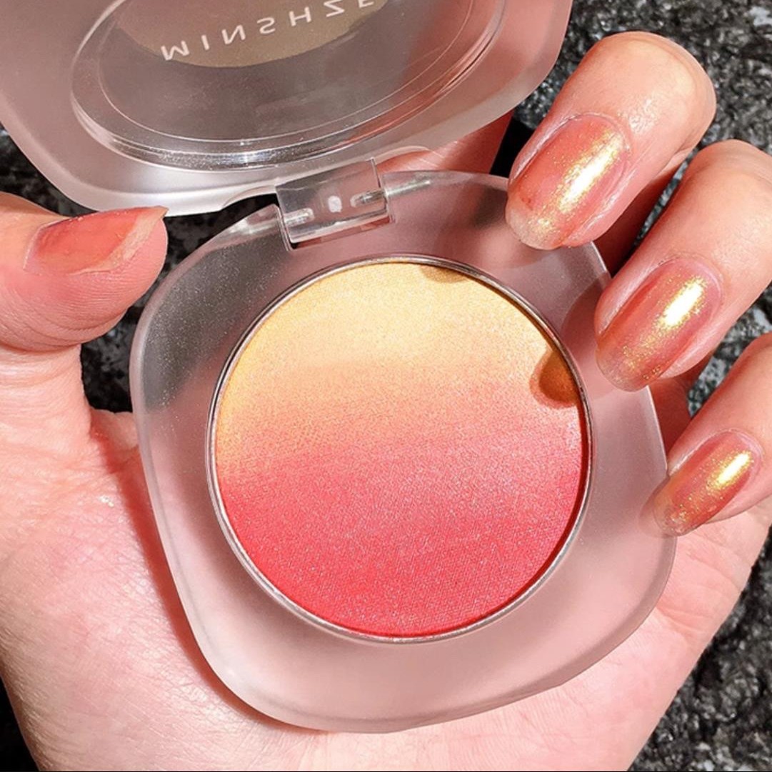 正品渐变腮红裸妆自然提升气色脏橘色高光一体盘女晒红单色
