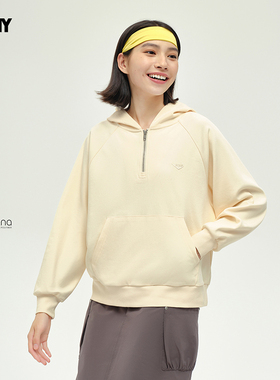PONY波尼1972女子新款户外运动休闲卫衣连帽套头衫243W2HA30