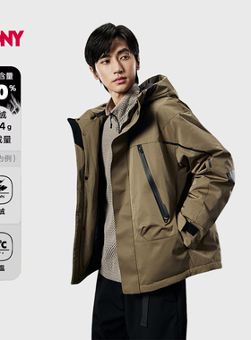PONY波尼1972男士鸭绒羽绒服长效锁温运动工装风外套254M2OF11