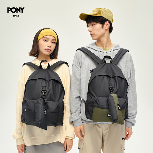 PONY男女双肩休闲背包