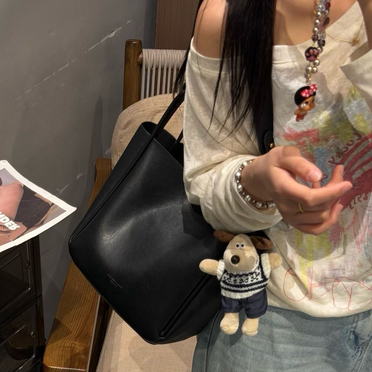 女包2026新款时尚韩范休闲托特单肩斜挎包简约小号腋下水桶包中包