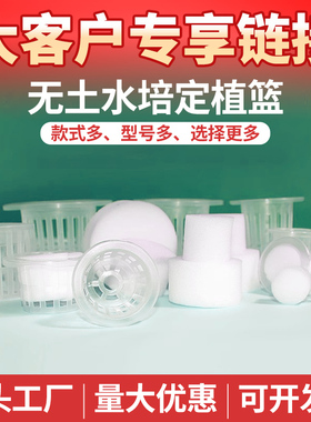 水培植物种植篮无土栽培设备固根器圆形定植杯棉园艺阳台蔬菜水耕