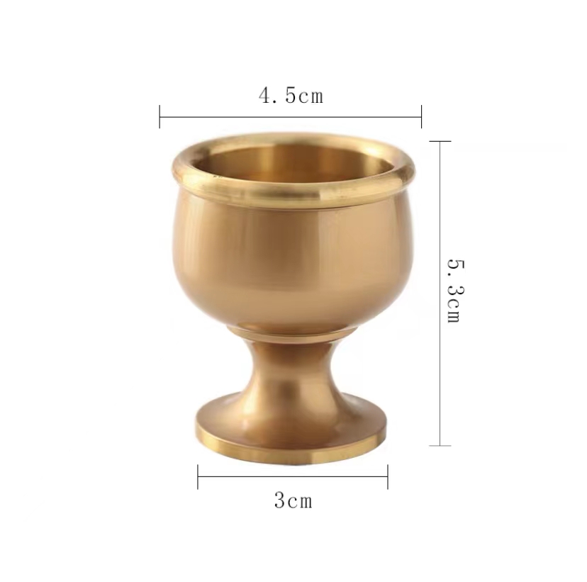 纯铜佛具套装供灯供盘供杯香炉佛前五供财神爷供奉佛品用品大全