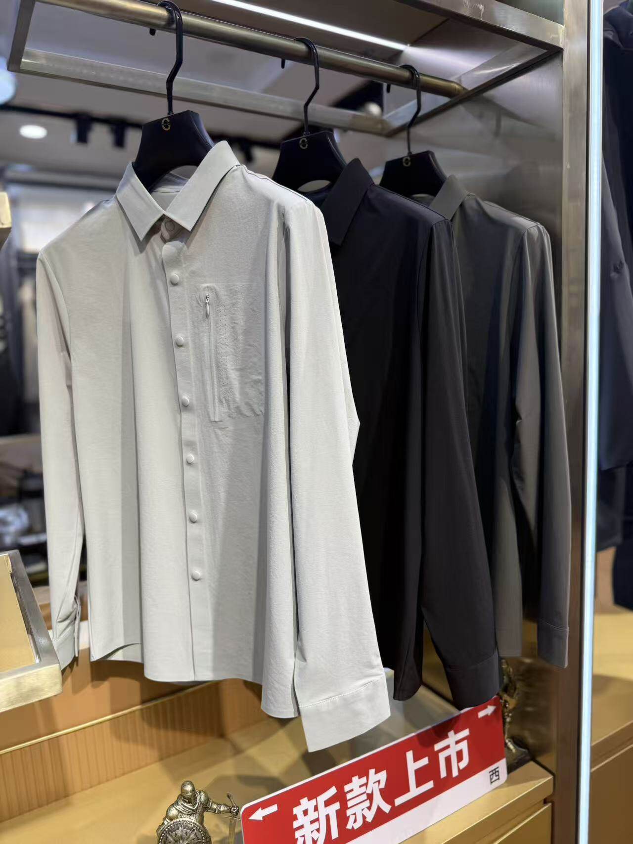 秀而高端2026早春新款精品男士男士长袖衬衫商务休闲上衣翻领外套