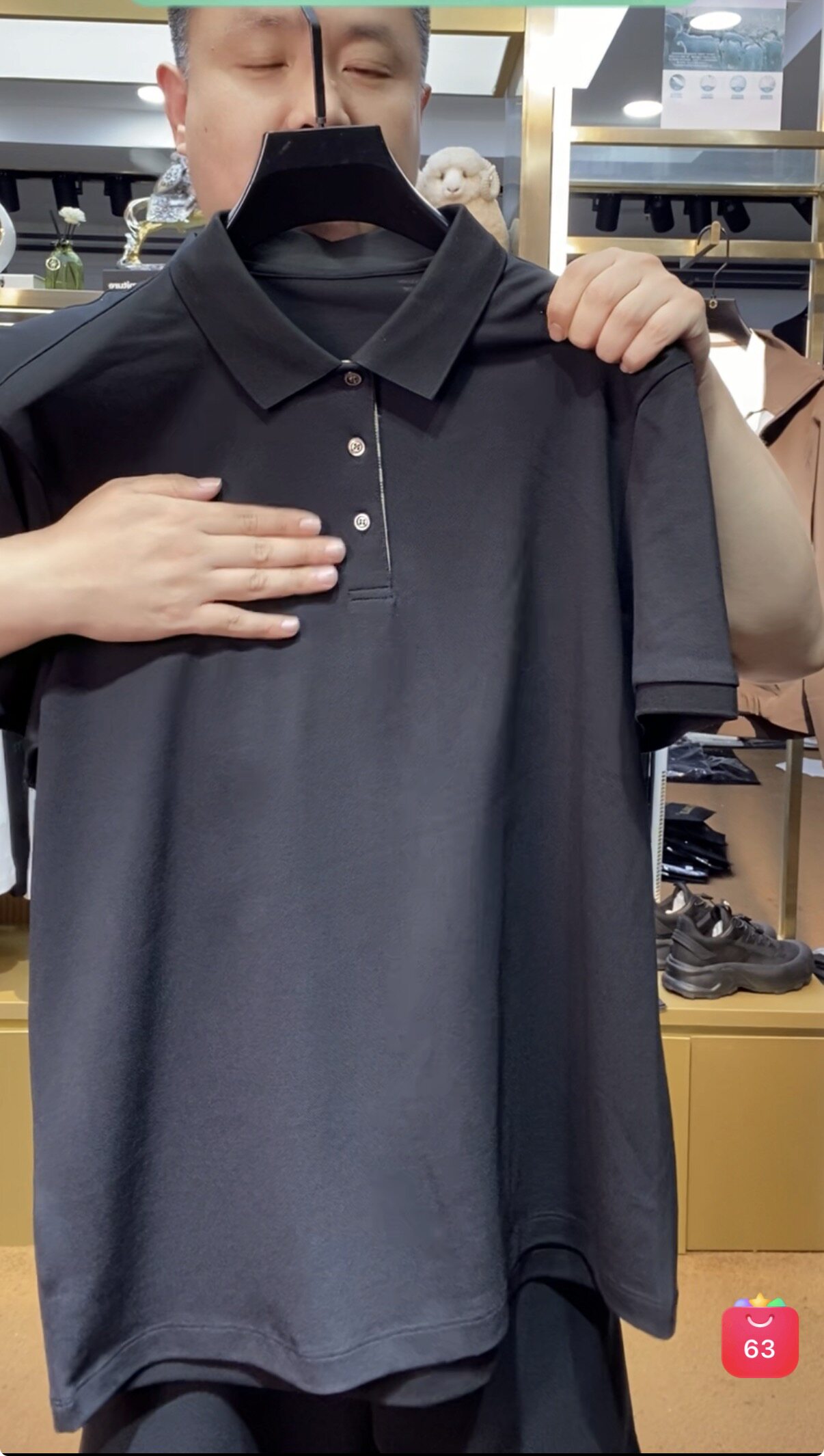 秀而高端2026早春新款男士休闲商务刺绣翻领时尚百搭短袖T恤31375