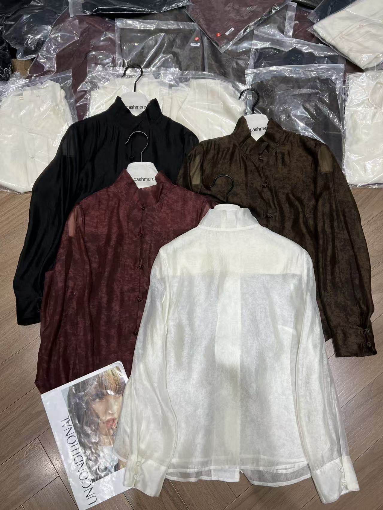 赫美高端2026早春新款新中式国风盘扣立领长袖衬衫女宽松显瘦衬衫