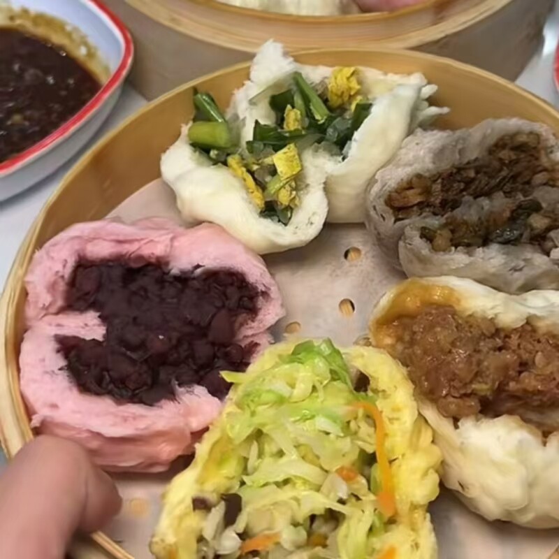 代购 合肥 锦荷里 现熬豆沙鲜肉牛肉什锦素蛋黄烧麦麻辣豆腐包子