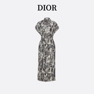 Dior/迪奥中长款衬衫式连衣裙女