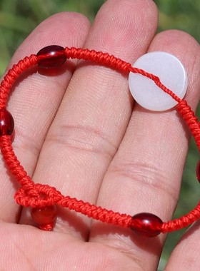 【小胡子玉器】和田玉 籽料 羊脂玉 平安扣 手链