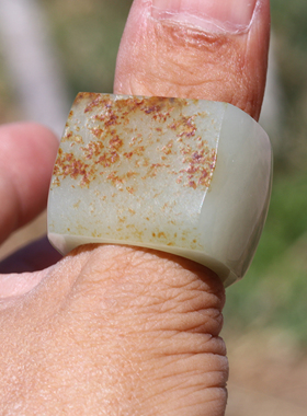 原毛孔20mm小胡子玉器白玉