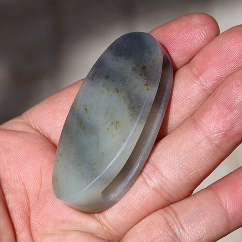 【小胡子玉器】和田玉 籽料 青花 皮带扣