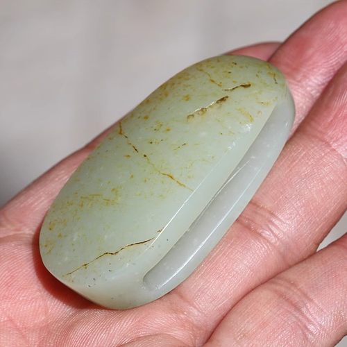 【小胡子玉器】和田玉 籽料 枣红皮 高青白 原石 皮带扣