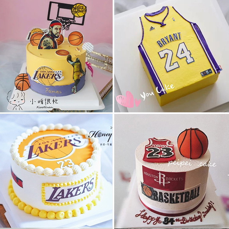 篮球蛋糕糯米纸 烘焙用 nba湖人队 勇士队 科比詹姆斯库里糖纸