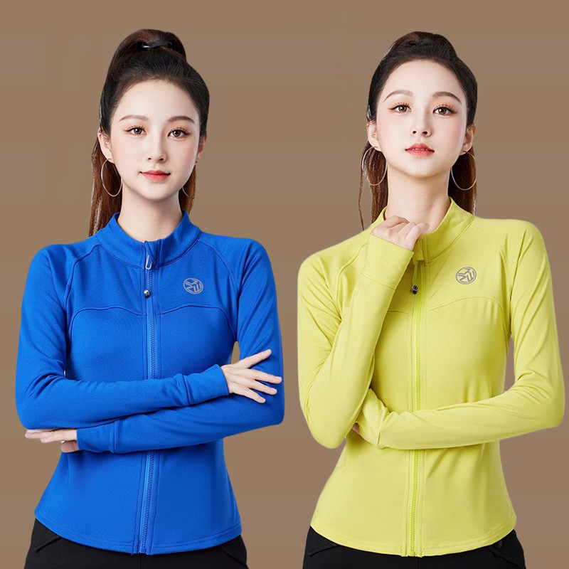 广场舞速干上衣拉链健身服