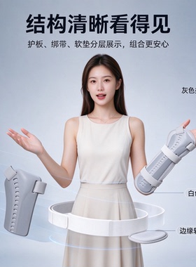 成人儿童通用手臂支撑吊带 肘部透气防护托 运动日常辅助