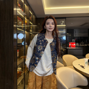 恩佳N 国风刺绣马甲外套26228906 430